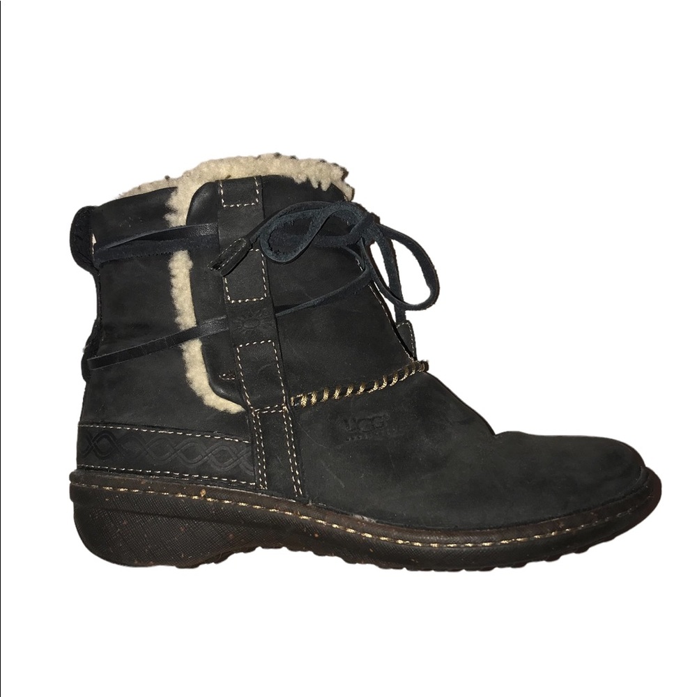 UGG AUSTRALIA COVE S/N 5136 SUEDE LEATHER GENUINE SHEEPSKIN Boots Size 8 Women’s